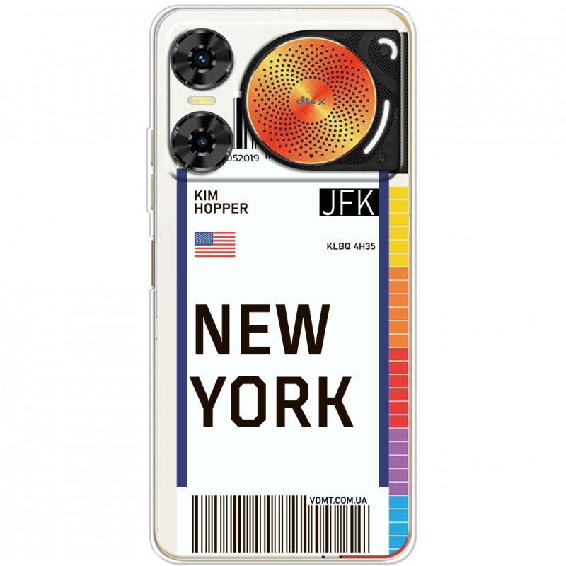 Прозорий чохол BoxFace Nubia Music 2 Ticket New York