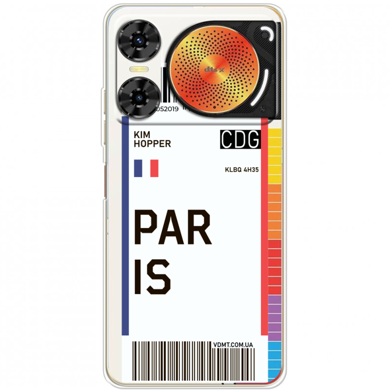 Прозорий чохол BoxFace Nubia Music 2 Ticket Paris