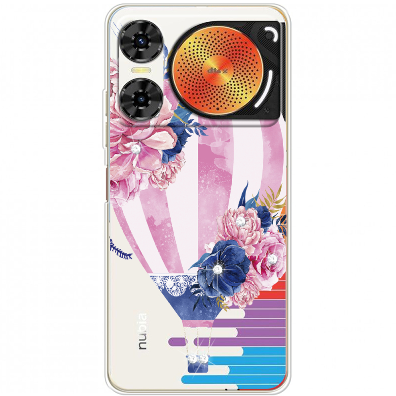 Чохол зі стразами Nubia Music 2 Pink Air Baloon