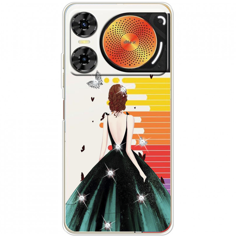Чохол зі стразами Nubia Music 2 Girl in the green dress