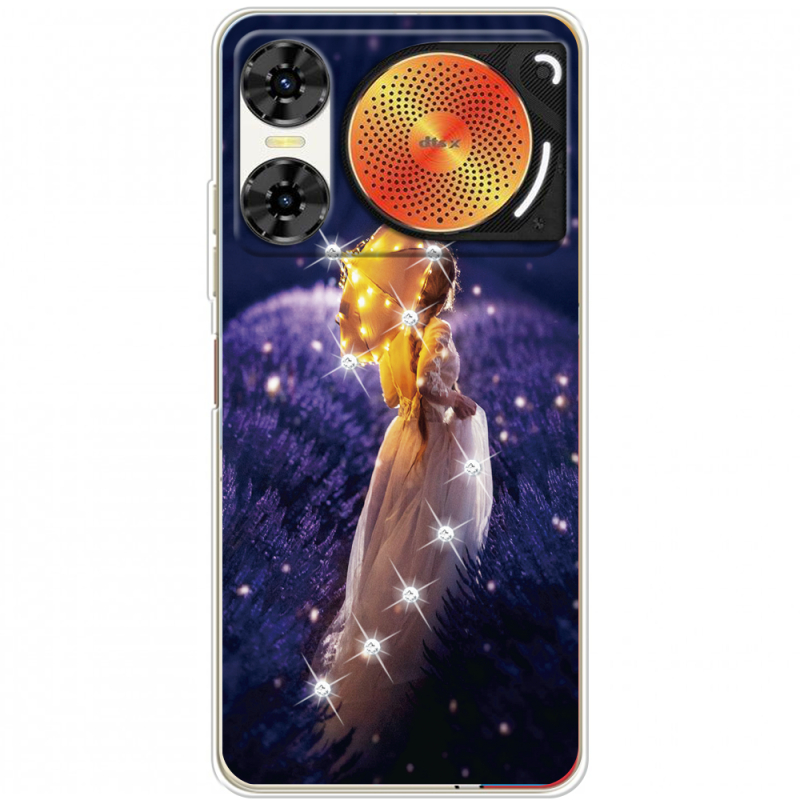 Чохол зі стразами Nubia Music 2 Girl with Umbrella