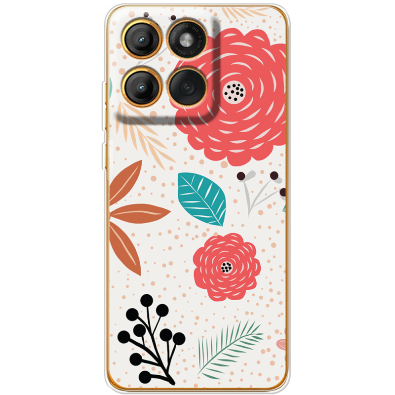 Чохол BoxFace Moto Edge 60 Pro Line Flowers