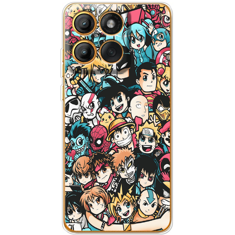 Чохол BoxFace Moto Edge 60 Pro Anime Stickers