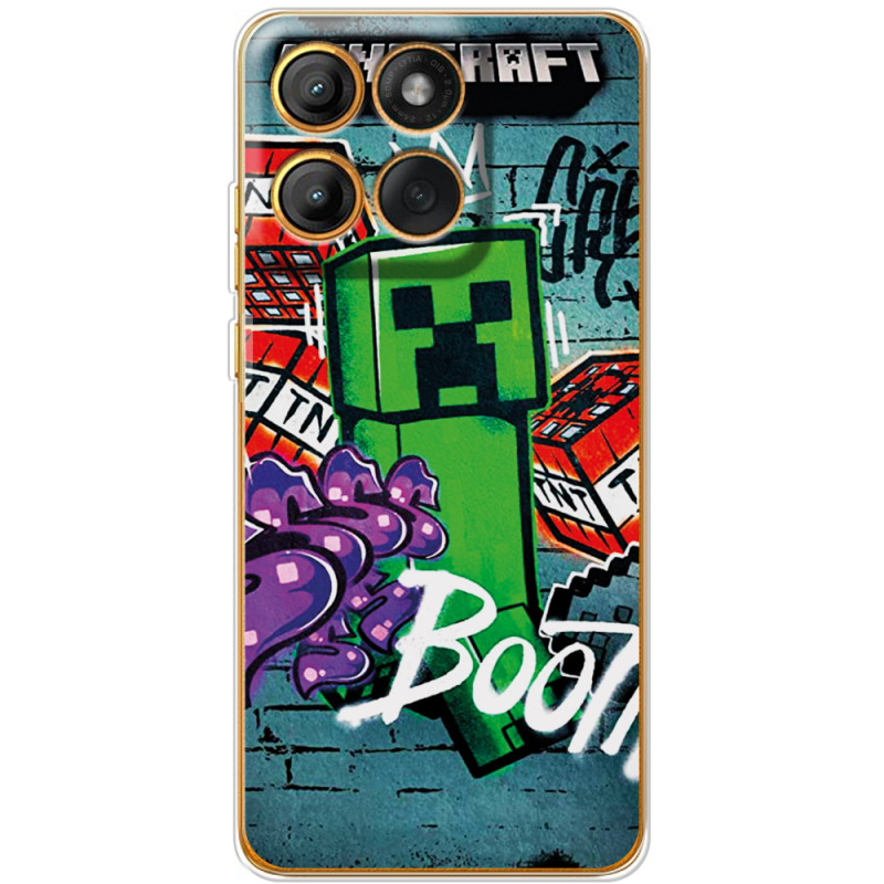 Чохол BoxFace Moto Edge 60 Pro Minecraft Graffiti