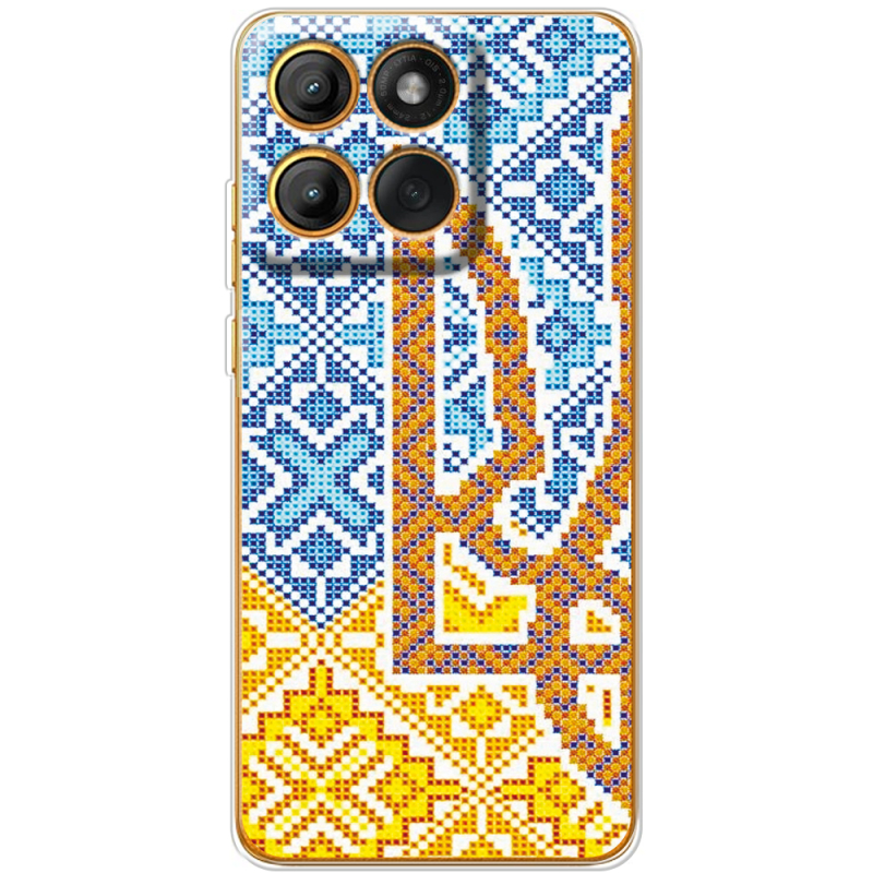 Чохол BoxFace Moto Edge 60 Pro Тризуб Вишивка