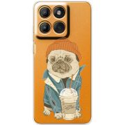 Прозорий чохол BoxFace Moto Edge 60 Pro Dog Coffeeman
