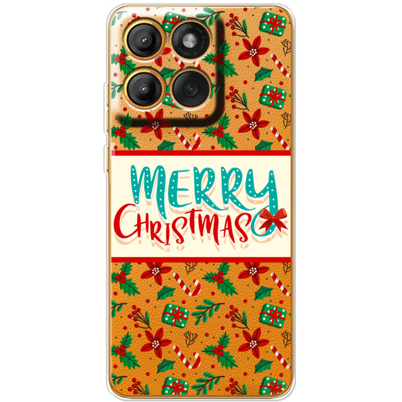 Прозорий чохол BoxFace Moto Edge 60 Pro Vintage Christmas Pattern