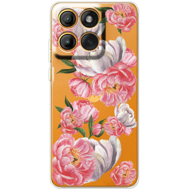 Прозорий чохол BoxFace Moto Edge 60 Pro Peony Watercolor Style