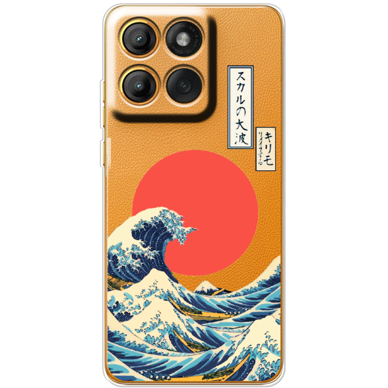 Прозорий чохол BoxFace Moto Edge 60 Pro Большая волна в Канагаве