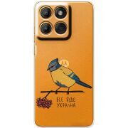 Прозорий чохол BoxFace Moto Edge 60 Pro Синиця і калина
