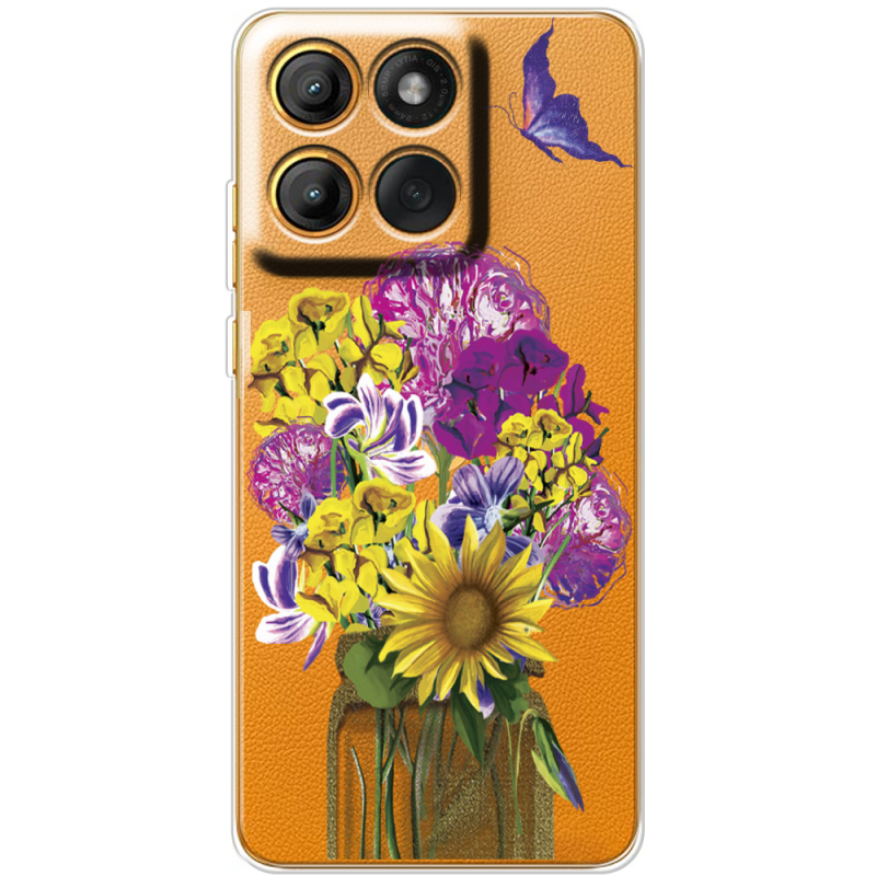 Прозорий чохол BoxFace Moto Edge 60 Pro My Bouquet