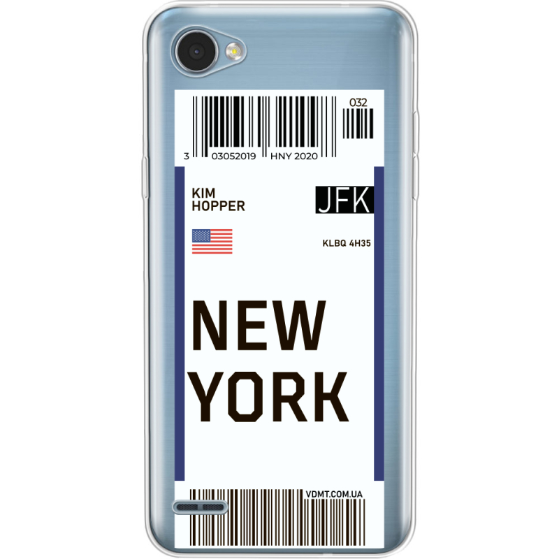 Прозрачный чехол Uprint LG Q6 A / Plus LGM700 Ticket New York