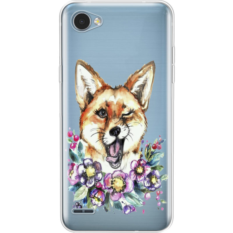 Прозрачный чехол Uprint LG Q6 A / Plus LGM700 Winking Fox