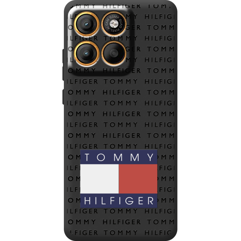 Чорний чохол BoxFace Moto Edge 60 Pro Tommy Print