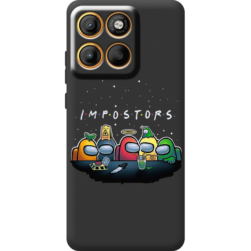 Чорний чохол BoxFace Moto Edge 60 Pro Among Us Impostors