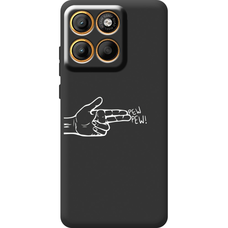 Чорний чохол BoxFace Moto Edge 60 Pro Pew Pew