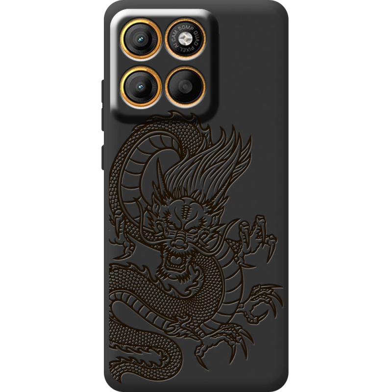 Чорний чохол BoxFace Moto Edge 60 Pro Chinese Dragon