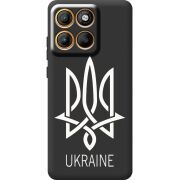 Чорний чохол BoxFace Moto Edge 60 Pro Тризуб монограмма ukraine