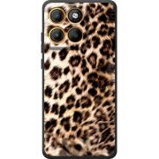 Чорний чохол BoxFace Moto Edge 60 Pro Леопардовий