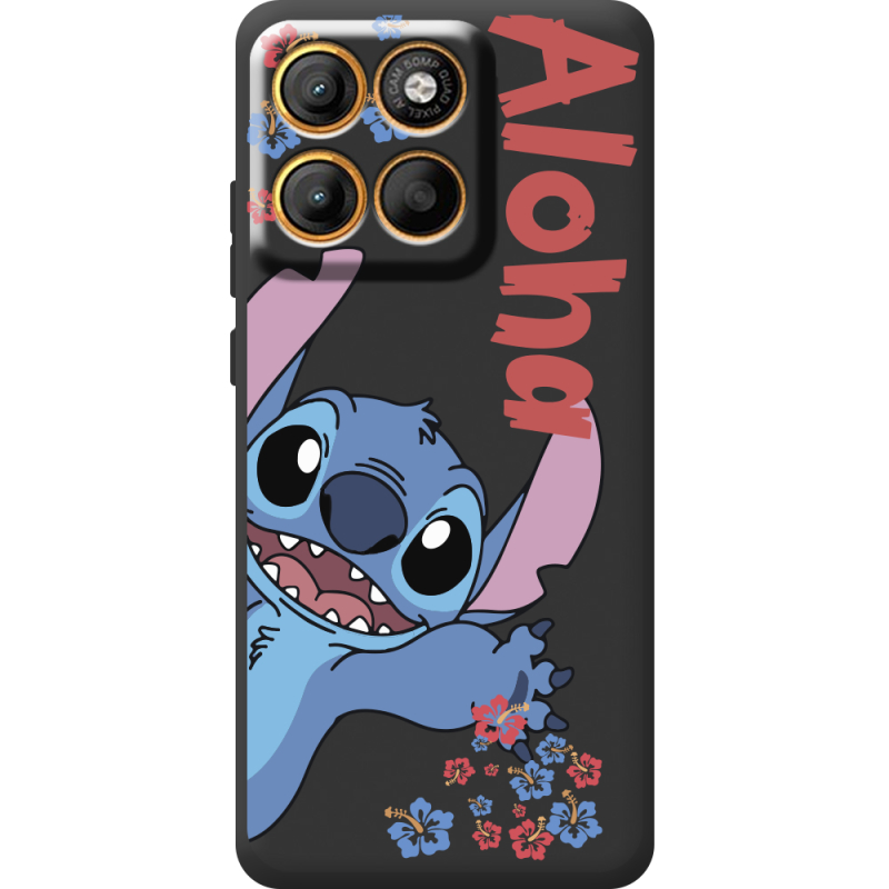 Чорний чохол BoxFace Moto Edge 60 Pro Гавайський гість Stich