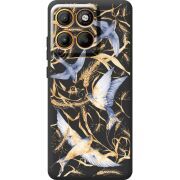 Чорний чохол BoxFace Moto Edge 60 Pro Ластівки
