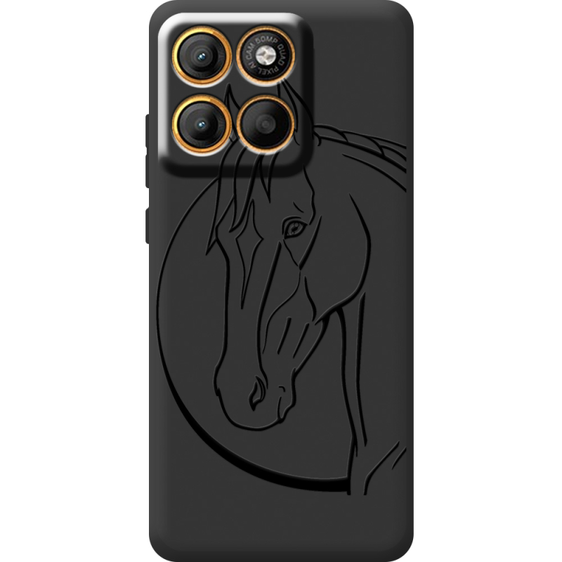 Чорний чохол BoxFace Moto Edge 60 Pro Horse