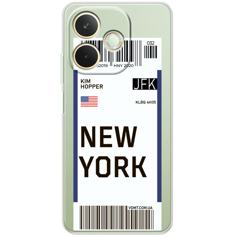 Прозорий чохол BoxFace OPPO A5 Pro Ticket New York