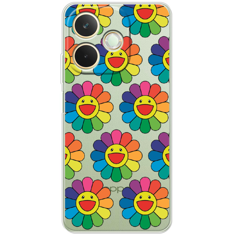 Прозорий чохол BoxFace OPPO A5 Pro Hippie Flowers