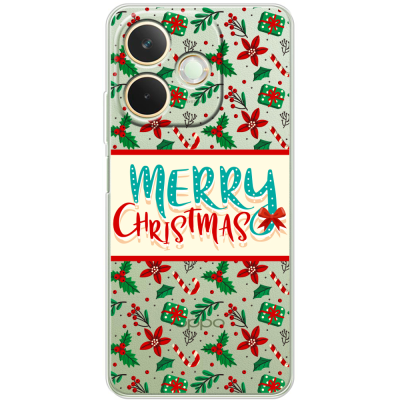 Прозорий чохол BoxFace OPPO A5 Pro Vintage Christmas Pattern
