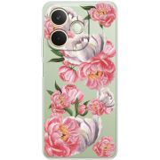 Прозорий чохол BoxFace OPPO A5 Pro Peony Watercolor Style