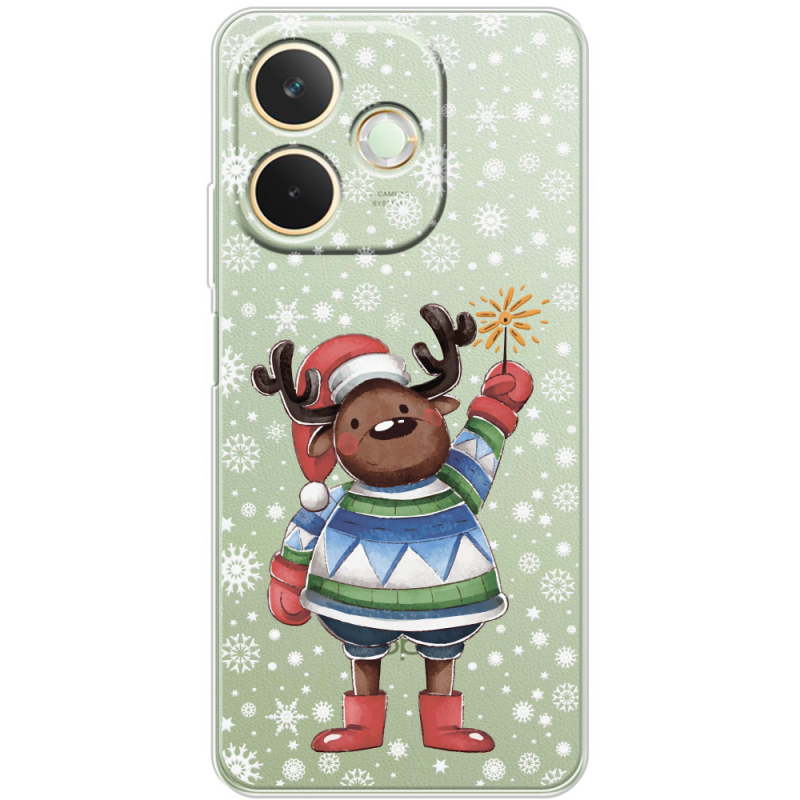 Прозорий чохол BoxFace OPPO A5 Pro Christmas Deer with Snow