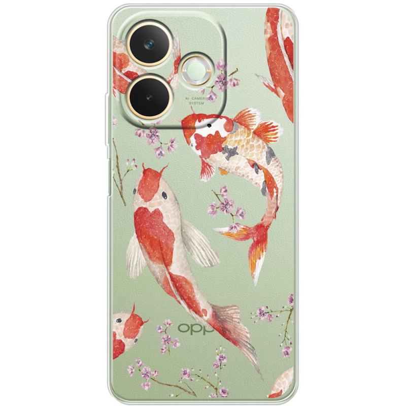 Прозорий чохол BoxFace OPPO A5 Pro Japanese Koi Fish