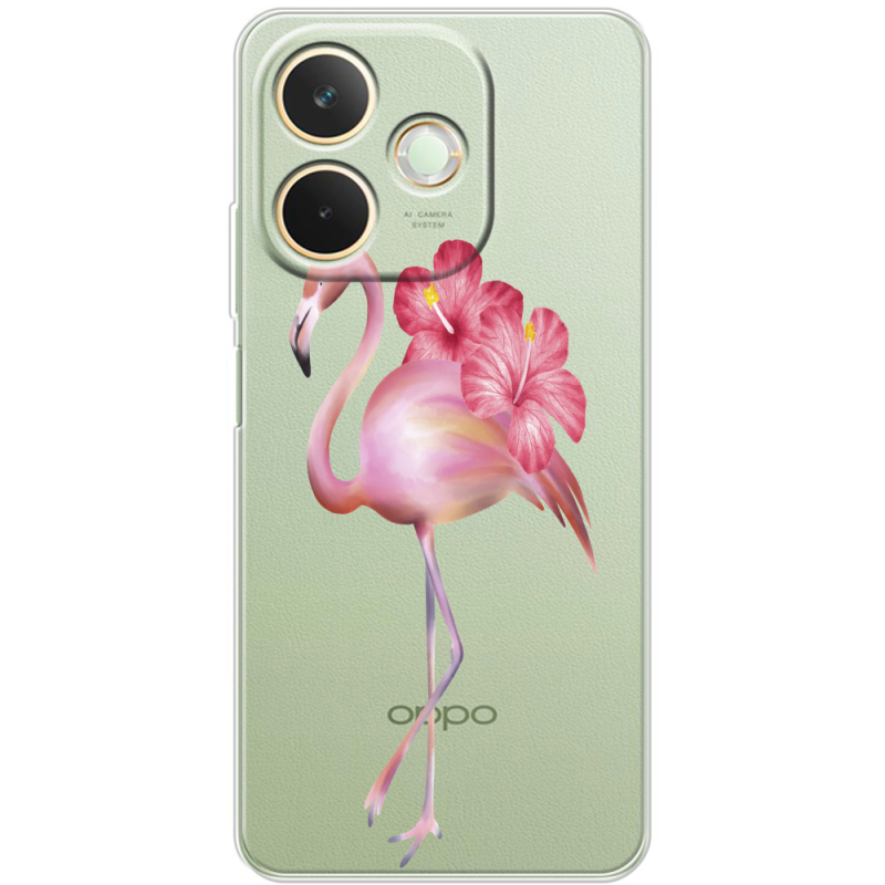 Прозорий чохол BoxFace OPPO A5 Pro Floral Flamingo