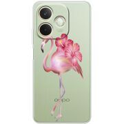 Прозорий чохол BoxFace OPPO A5 Pro Floral Flamingo