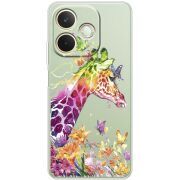 Прозорий чохол BoxFace OPPO A5 Pro Colorful Giraffe