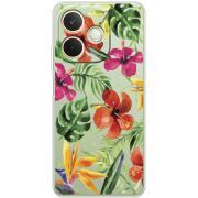 Прозорий чохол BoxFace OPPO A5 Pro Tropical Flowers