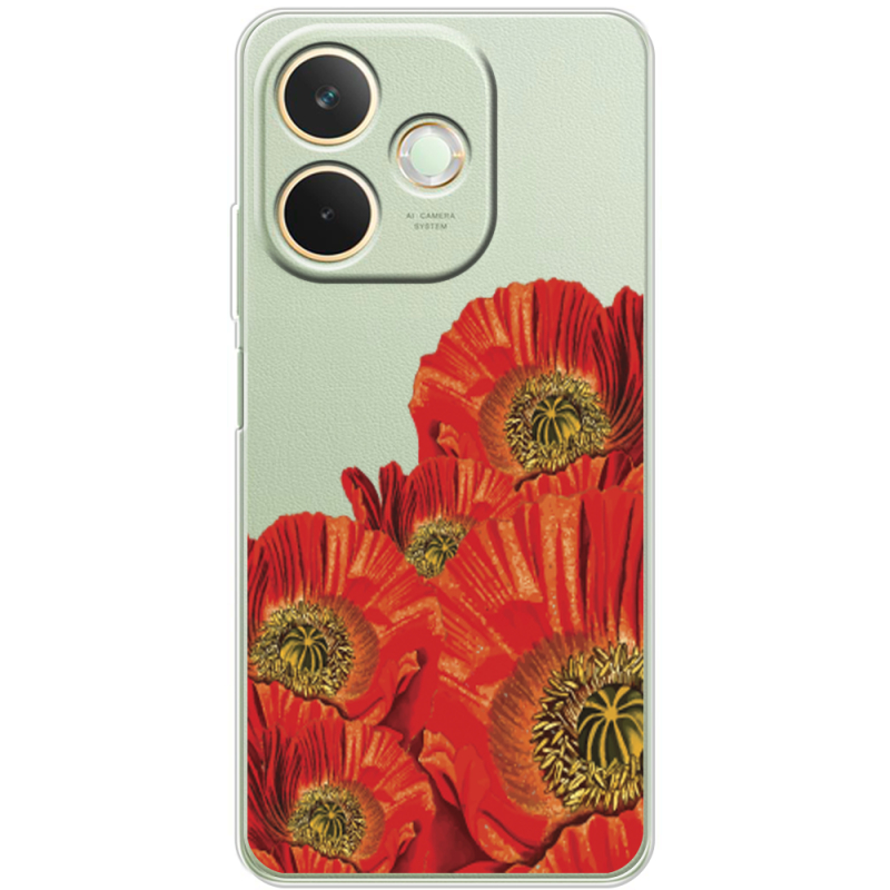 Прозорий чохол BoxFace OPPO A5 Pro Red Poppies