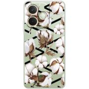 Прозорий чохол BoxFace OPPO A5 Pro Cotton flowers