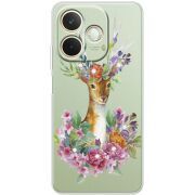 Чохол зі стразами OPPO A5 Pro Deer with flowers