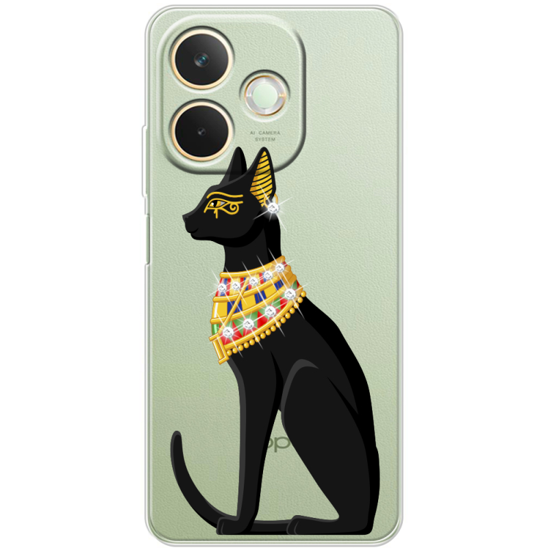 Чохол зі стразами OPPO A5 Pro Egipet Cat