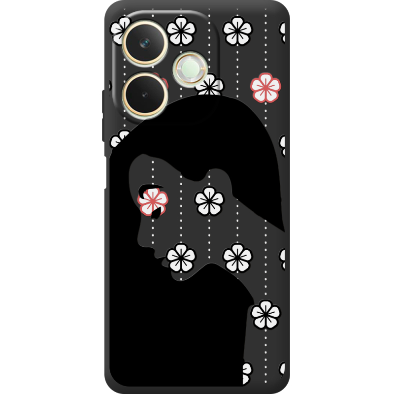 Чорний чохол BoxFace OPPO A5 Pro Flower Hair
