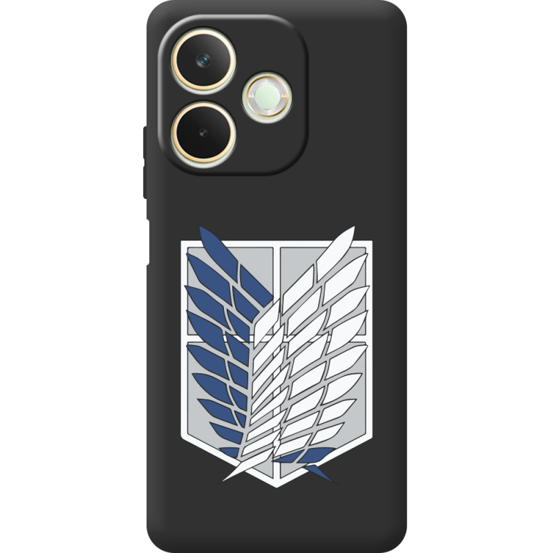 Чорний чохол BoxFace OPPO A5 Pro Атака Титанов Крылья Свободы