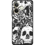 Чорний чохол BoxFace OPPO A5 Pro Skull and Roses