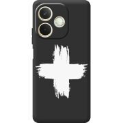 Чорний чохол BoxFace OPPO A5 Pro Білий хрест ЗСУ