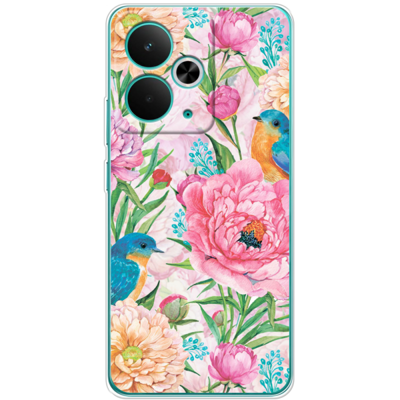 Чохол BoxFace Realme 14T Birds in Flowers
