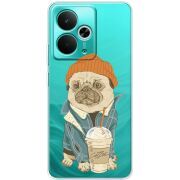 Прозорий чохол BoxFace Realme 14T Dog Coffeeman