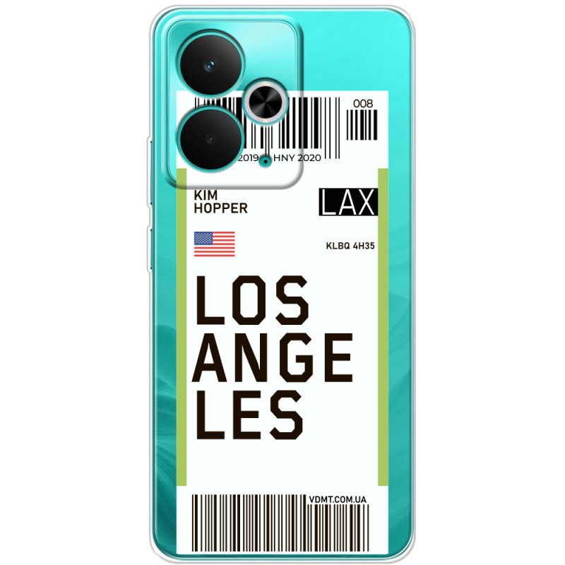 Прозорий чохол BoxFace Realme 14T Ticket Los Angeles