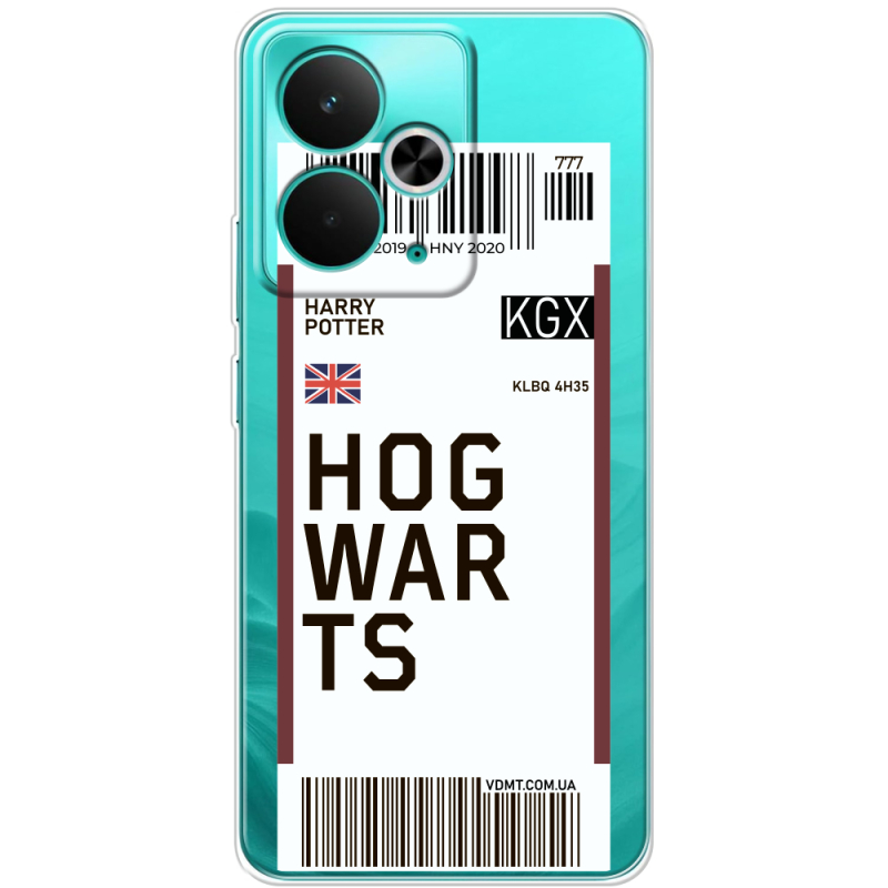Прозорий чохол BoxFace Realme 14T Ticket Hogwarts