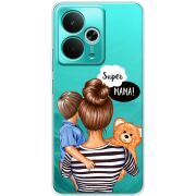 Прозорий чохол BoxFace Realme 14T Super Mama and Son