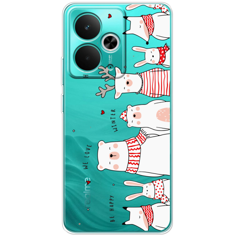 Прозорий чохол BoxFace Realme 14T The Friendly Beasts